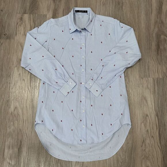 Zara Lady Bug Button Up - Oversized Fit - Picture 3 of 5